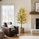 5.9ft Lighted Artificial Olive Tree with LED Fairy Lights