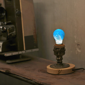 blue and white smoke style EP Light bulb