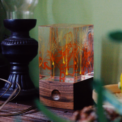 resin art lamp table decor