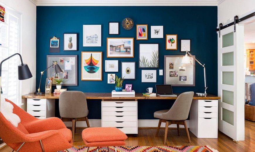 10 Home Office Walls Decoration Ideas EP Designlab LLC