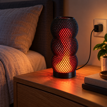 Lava Drip USB table lamp on a gaming desk