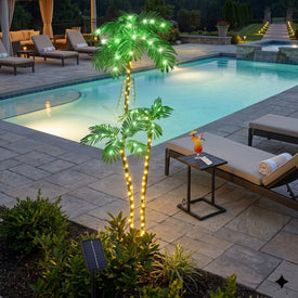 7FT Artificial Lighted  Palm Trees for Outdoors & Patio Decor