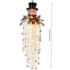 Crystal Cascade Christmas Light - Hanging Snowflake & Crystal LED Porch Decor