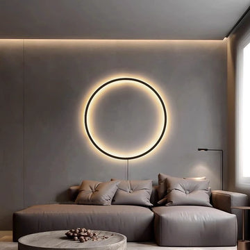 47" Minimalist Circle Wall Light