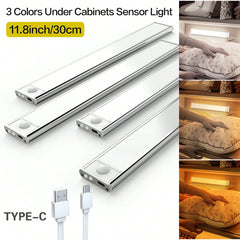 2Packs Motion-Activated LED Under Cabinet Lights, Magnetic Design