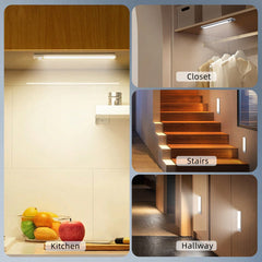 2Packs Motion-Activated LED Under Cabinet Lights, Magnetic Design