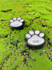 4pcs Solar Waterproof Dog Paw 3000K LED Lights