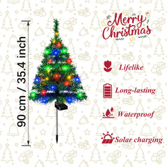 4pcs Sets Of Solar Christmas Tree Lights, Holiday Decorations, Outdoor Courtyards, Gardens, Lawns, Path Lights