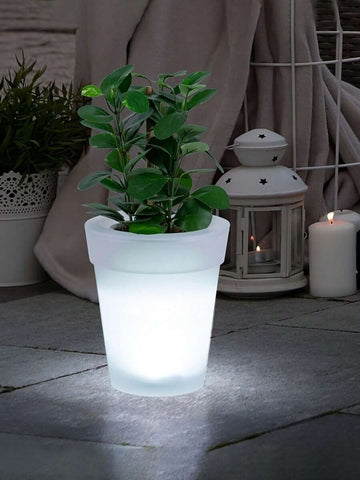 Solar Plant Lights, White LED Flower Pot Lights