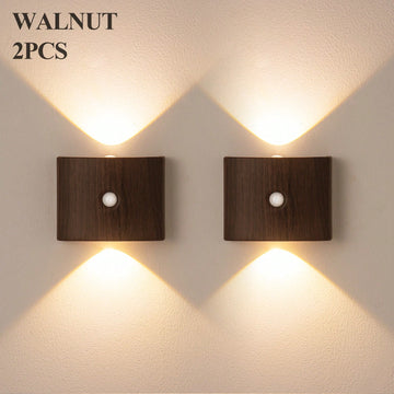 2PCS LED Smart Motion Sensor Wall Light, Rotatable, Magnetic Installation, Adjustable Color Temperature And Brightness, Suitable For Corridor, Bathroom, Bedroom, Kitchen, Cabinet, Stairs, Entrance, Bedside, Tabl
