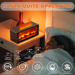300ml Fireplace Aroma Diffuser 7 Colorful Flame Fire Humidifier W/h Essential Oil, Remote, Timer and Auto Off
