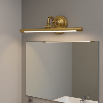 18" Vintage Brass Wall Light Sconces, 9W LED Wall lamp Retro Mirror Front lamp