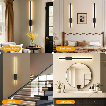 Set Of Two Linear Wall Lights, Magnetic Install, Rechargeable (2-Pack)