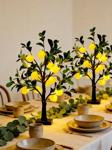 24LEDs Artificial Lemon Tree Light, Set of 2