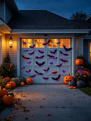 24pcs Halloween 3D Glowing Bat Decorations
