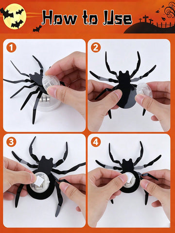 24pcs Halloween 3D Glowing Bat Decorations