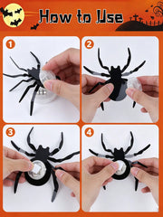24pcs Halloween 3D Glowing Bat Decorations