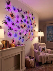 24pcs Halloween 3D Glowing Bat Decorations