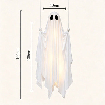 Hanging Ghost With Remote Control, Spooky & Cute Halloween Outdoor Decoration