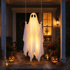 Hanging Ghost With Remote Control, Spooky & Cute Halloween Outdoor Decoration