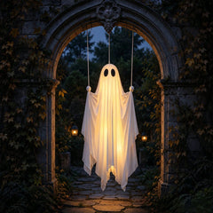 Hanging Ghost With Remote Control, Spooky & Cute Halloween Outdoor Decoration