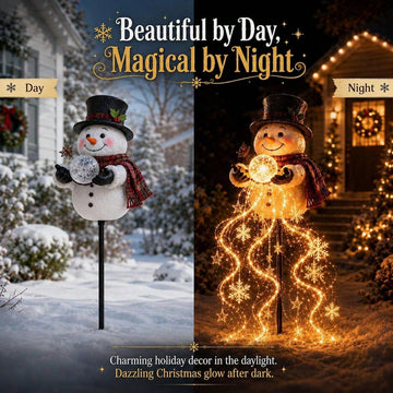 Christmas Snowman Solar Garden Light