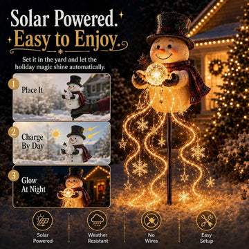 Christmas Snowman Solar Garden Light