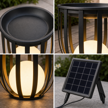 Outdoor Solar Power LED Plant Stand