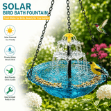 Solar Hanging Bird Bath Fountain for Outdoors