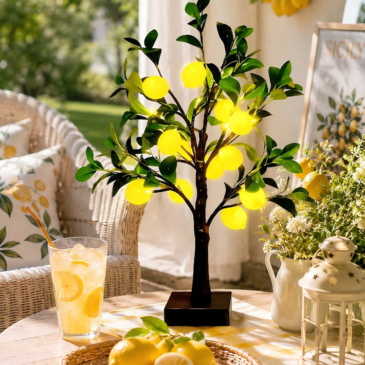 24LEDs Artificial Lemon Tree Light, Set of 2