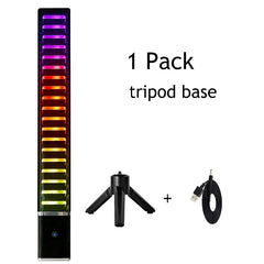 360° RGB Music Rhythm Light Bar – App-Controlled Sound Activated LED Ambient Lamp