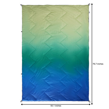 Quilted Water and Stain Resistant Fluffy Down Blanket for Camping, Hiking, Fishing