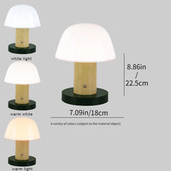 Rechargeable Mushroom Table Lamp, 3 Color Temperature