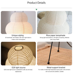 Japanese Wabi-Sabi Rice Paper Table Lamp
