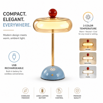 Cordless Mushroom Table Lamp