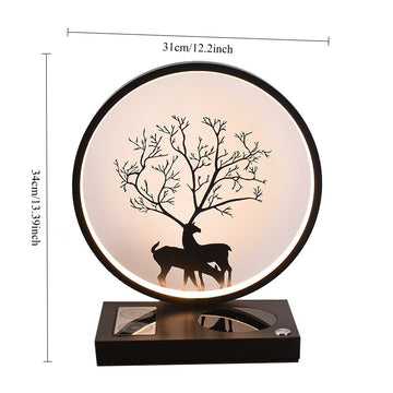 3-in-1 LED Bedside Desk Lamp with 15W Fast Wireless Charger & Speaker, Stepless Dimmable