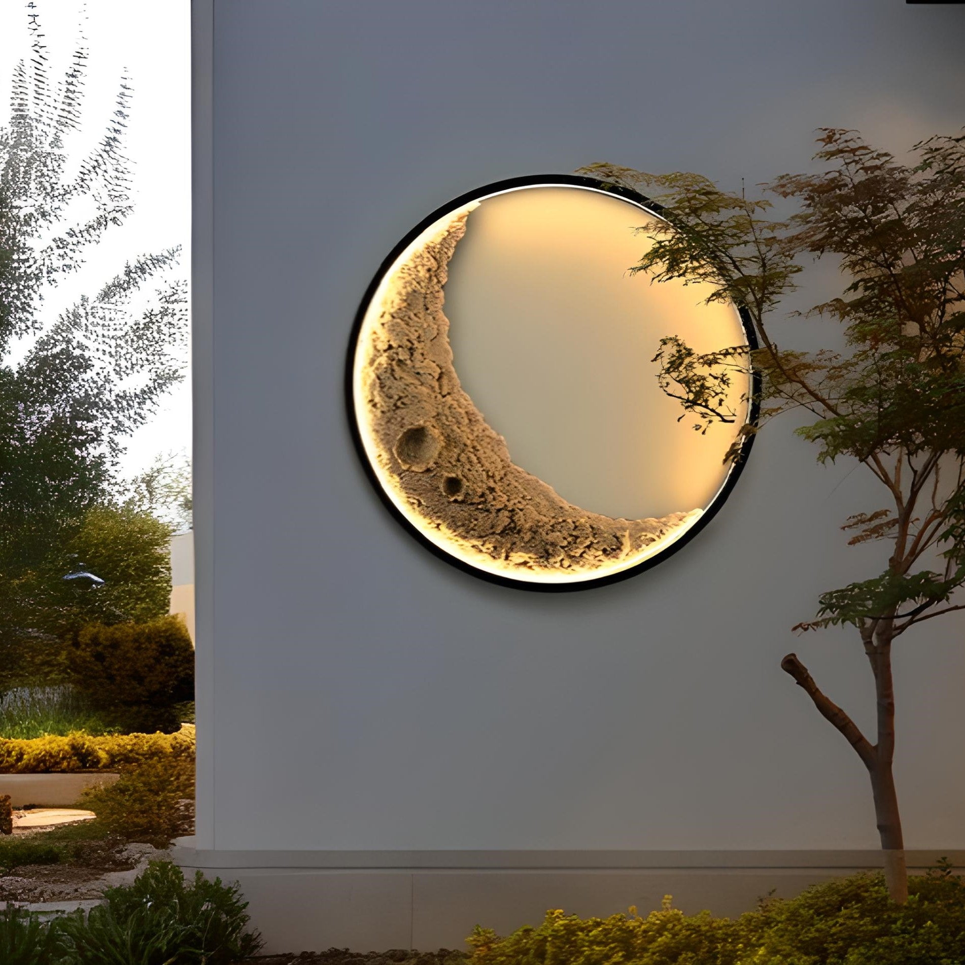 3D Moon Indoor & Outdoor Wall Lamp – EP Designlab LLC