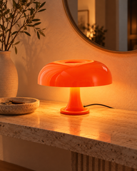 Modern Orange Mushroom Lamp