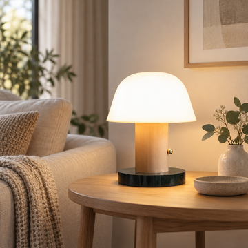 Rechargeable Mushroom Table Lamp, 3 Color Temperature