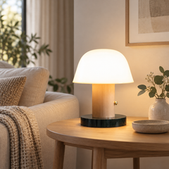 Rechargeable Mushroom Table Lamp, 3 Color Temperature