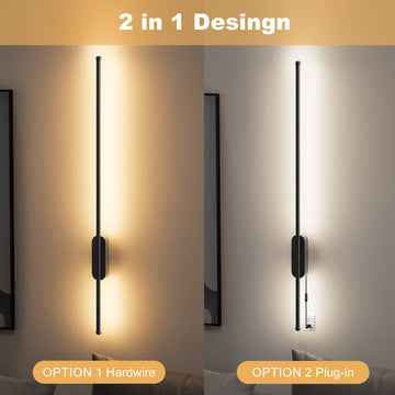 2PCS Minimalist Wall lights, Linear Sconces