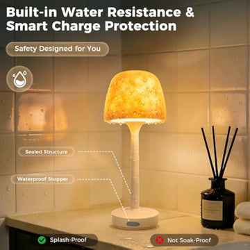 Waterproof Shower Lamp with 16 Color Ocean Wave Projector, Rechargeable LED Light with Remote & Touch Control