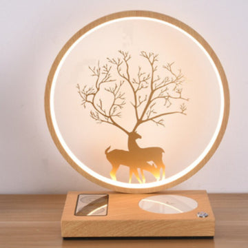 3-in-1 LED Bedside Desk Lamp with 15W Fast Wireless Charger & Speaker, Stepless Dimmable