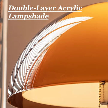 Modern Amber Acrylic Floor Lamp with 3 Color Temperatures