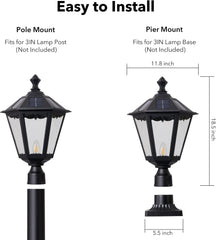 Waterproof Outdoor Solar Lamp Post Lights