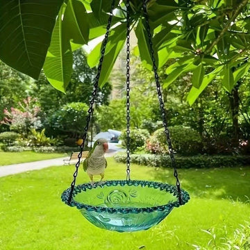 Solar Hanging Bird Bath Fountain for Outdoors