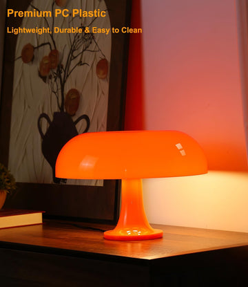 Modern Orange Mushroom Lamp