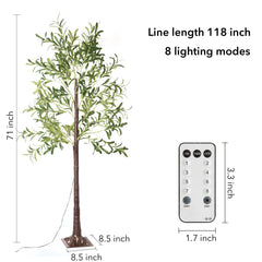 5.9ft Lighted Artificial Olive Tree with LED Fairy Lights