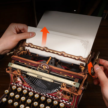 Mechanical Typewriter 3D Wooden Puzzle