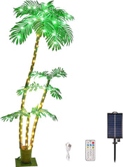7FT Artificial Lighted  Palm Trees for Outdoors & Patio Decor